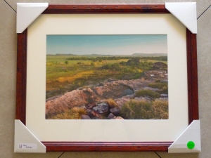 at Kakadu National Park. Framed in a "jarrah" colour frame
