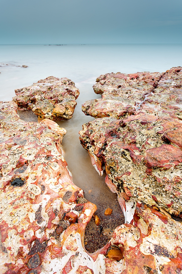 Nightcliff Rocks - a long expoure